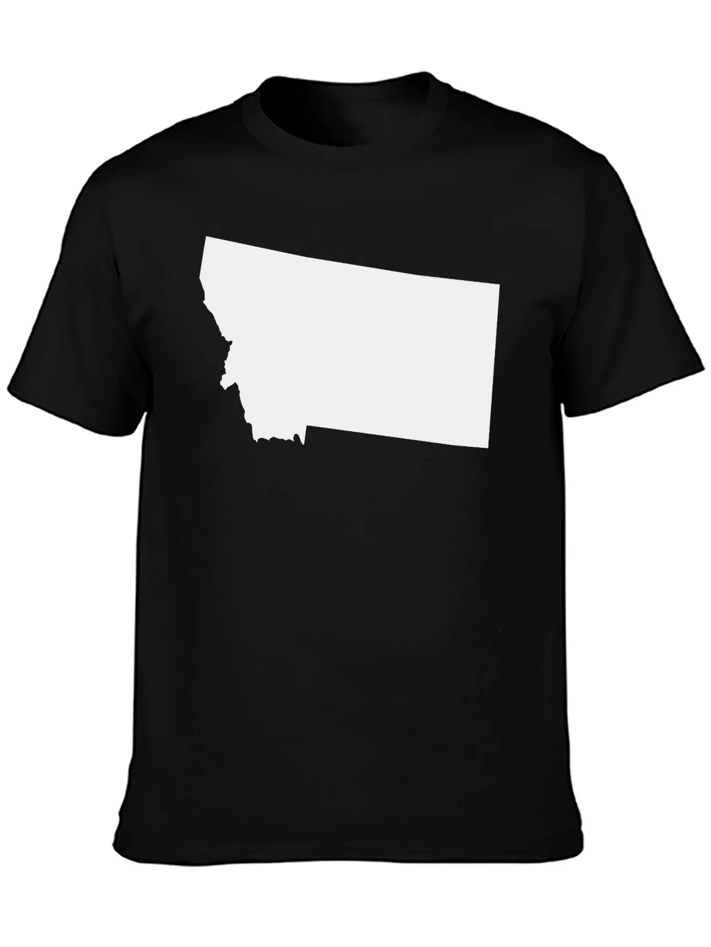 Montana State Outline Black T-Shirt product image 3