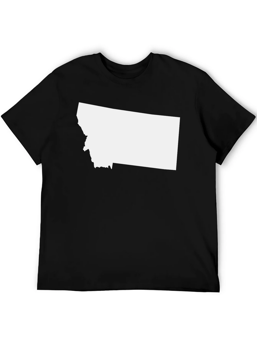 Montana State Outline Black T-Shirt product image 5