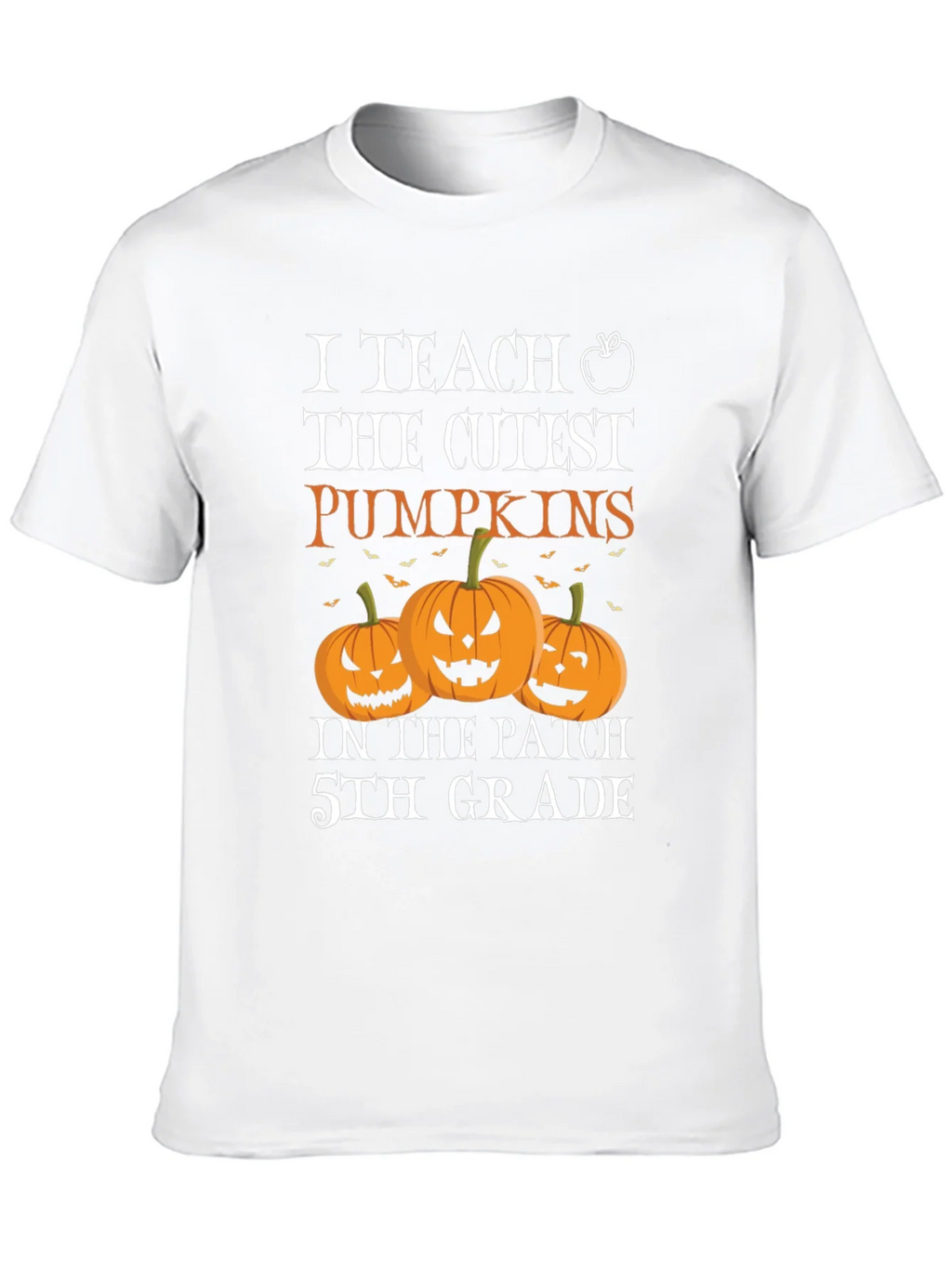 Cute Teacher Halloween T-Shirt with Pumpkins product image 9