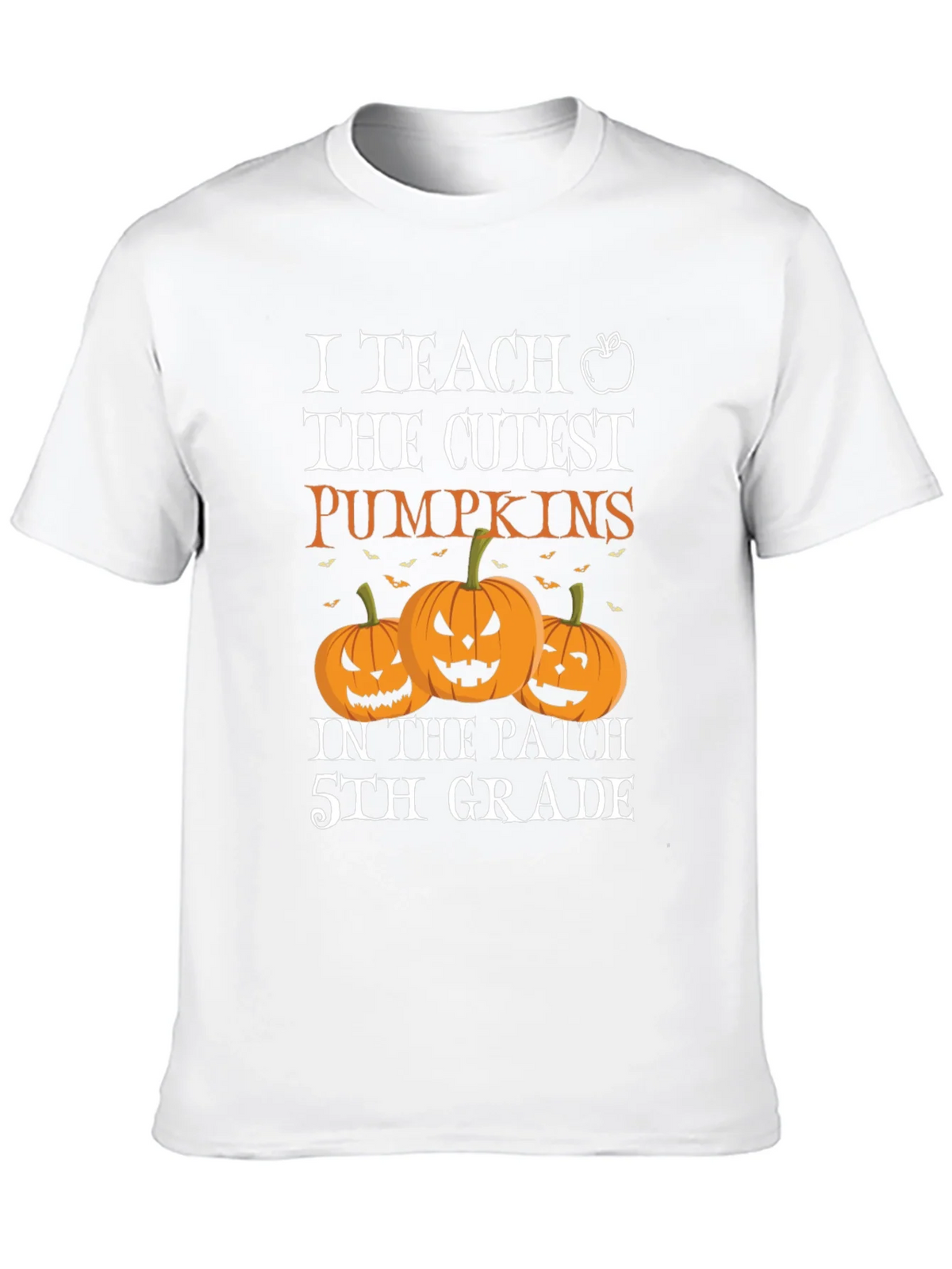 Cute Teacher Halloween T-Shirt with Pumpkins product image 9