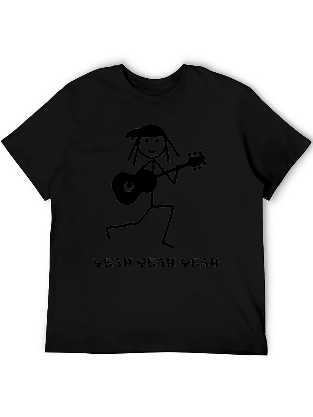 Yeah Yeahs Guitar Stick Figure Black T-Shirt product image 5