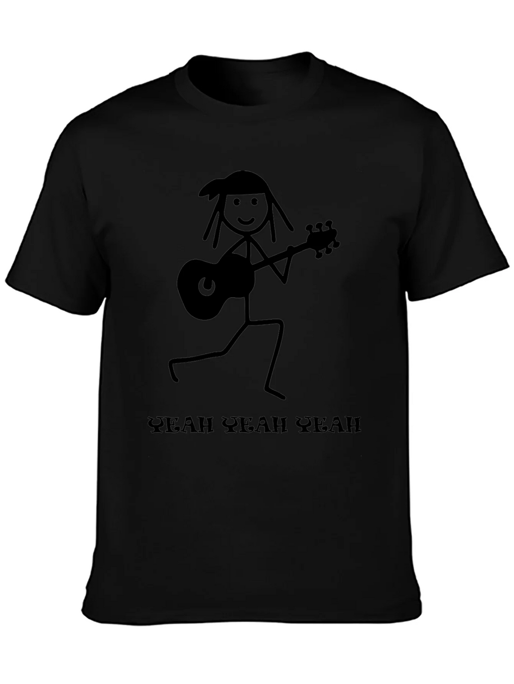 Yeah Yeahs Guitar Stick Figure Black T-Shirt product image 3