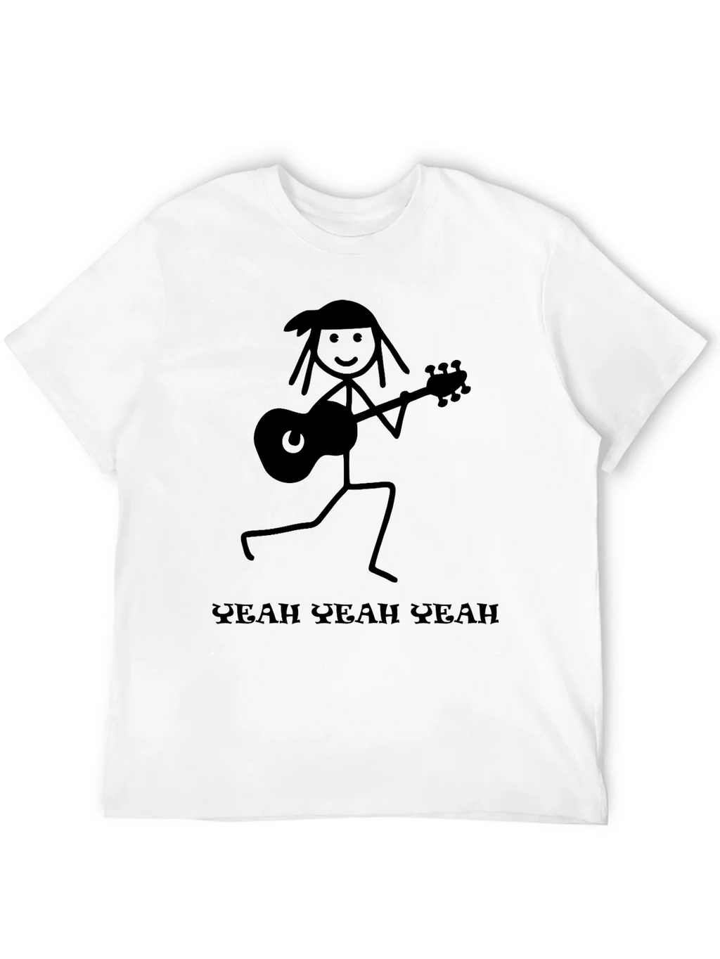 Yeah Yeahs Guitar Stick Figure Black T-Shirt product image 11