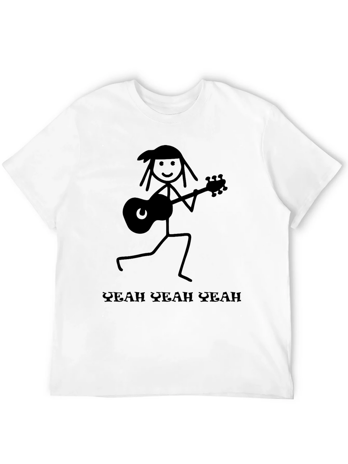 Yeah Yeahs Guitar Stick Figure Black T-Shirt product image 11