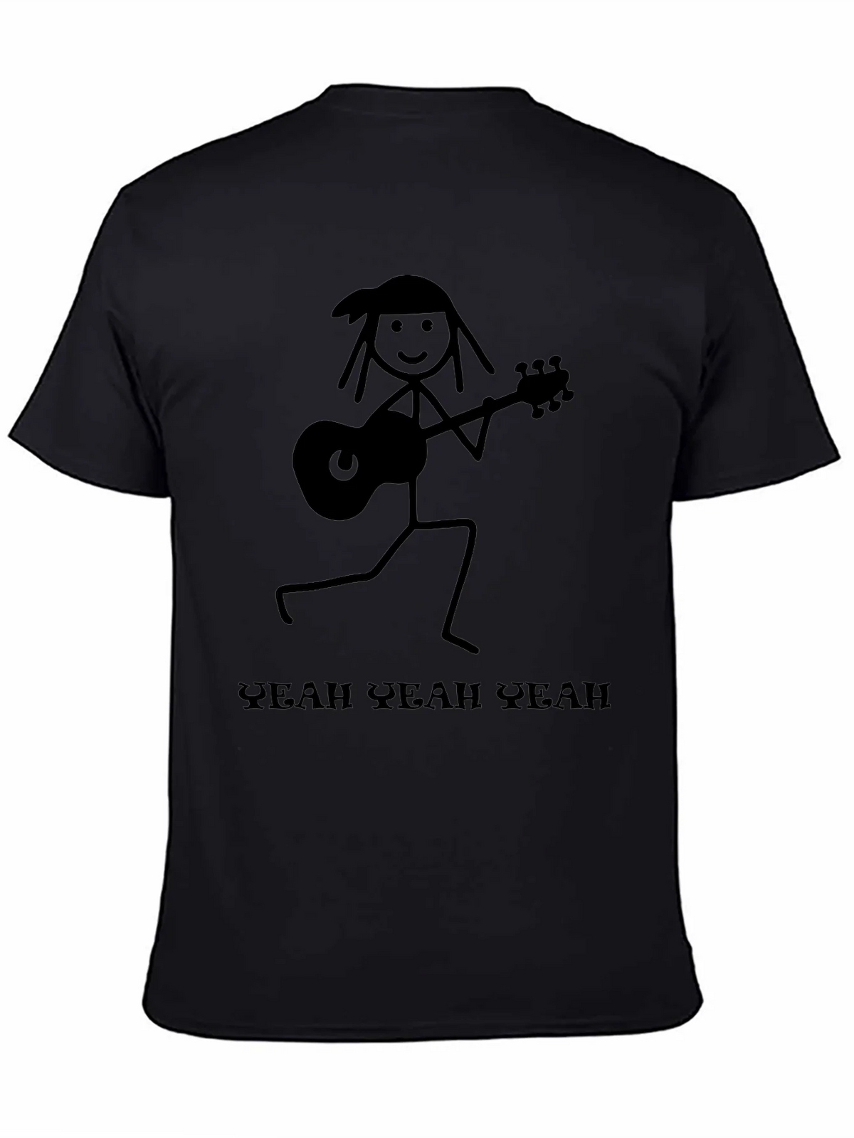 Yeah Yeahs Guitar Stick Figure Black T-Shirt product image 4