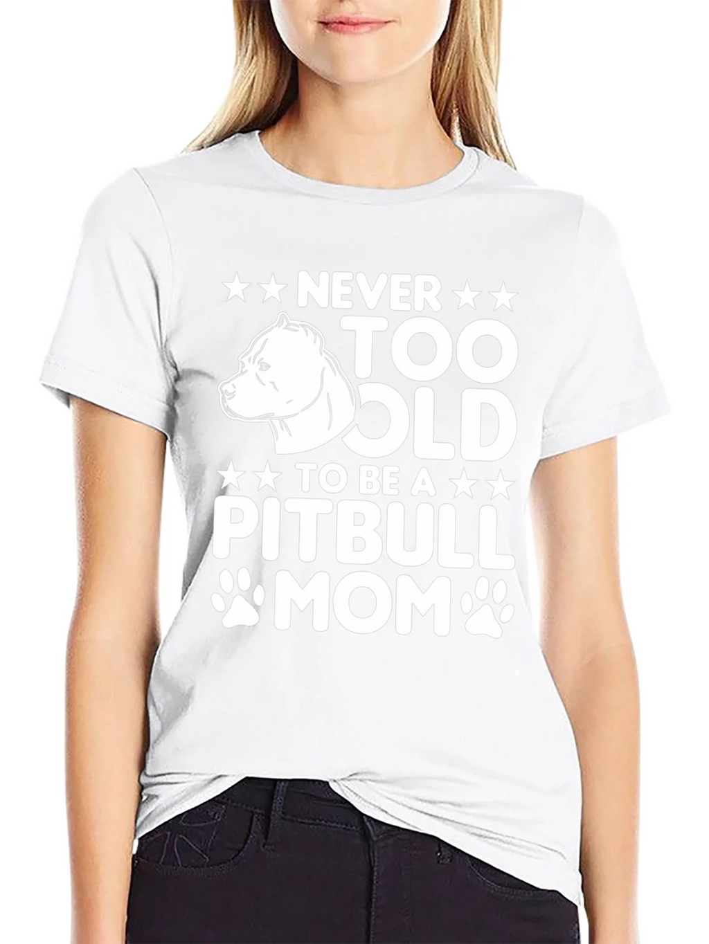 Never Too Old Pitbull Mom Graphic T-Shirt product image 8