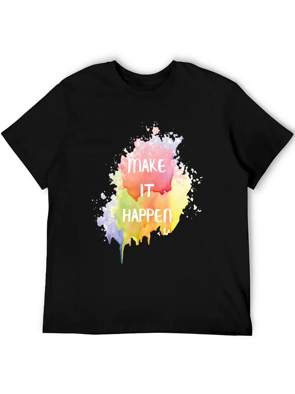 Make It Happen Graphic Tee - Black Cotton Blend product image 2