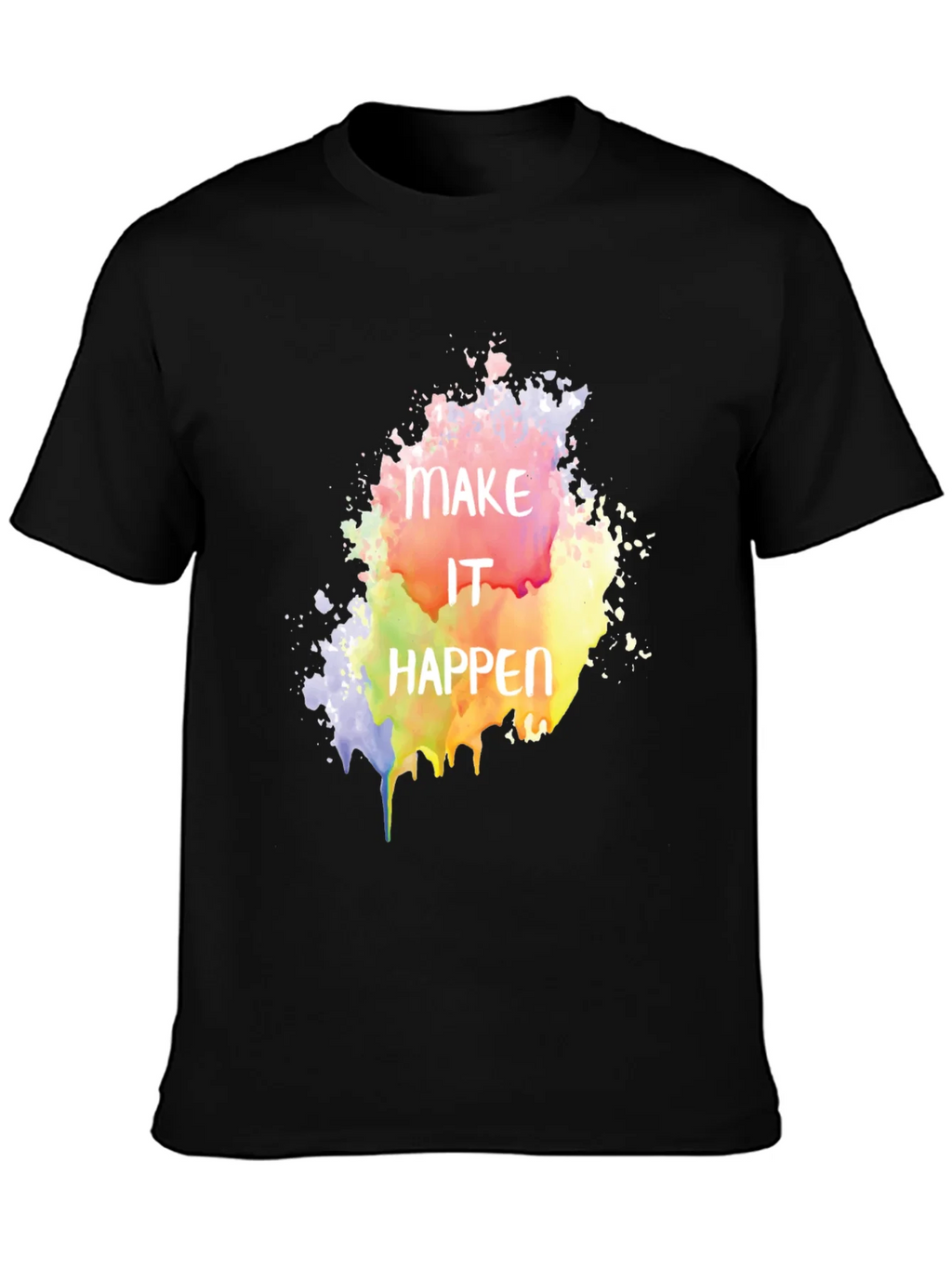 Make It Happen Graphic Tee - Black Cotton Blend product image 1