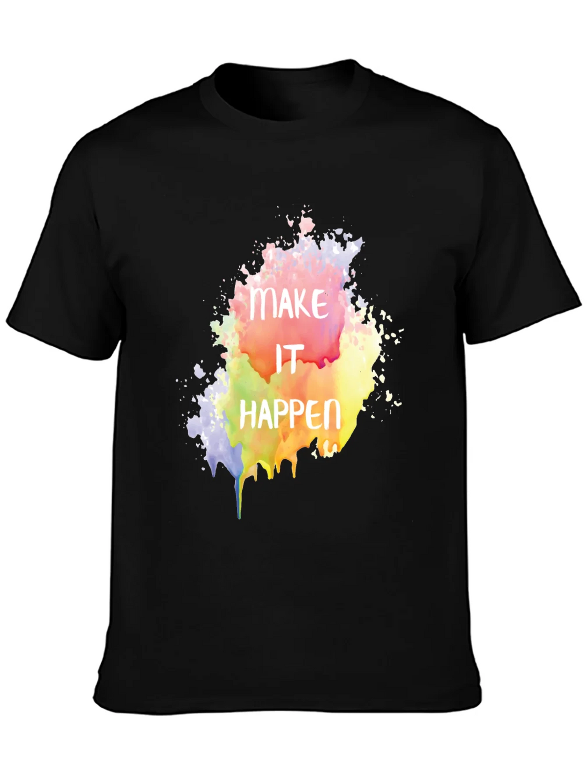 Make It Happen Graphic Tee - Black Cotton Blend product image 1