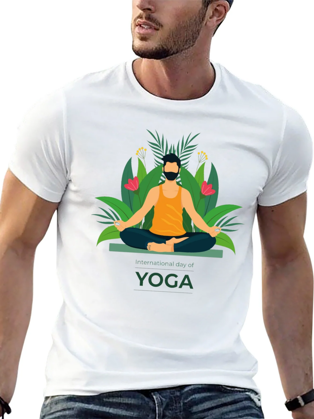 International Yoga Day Graphic Tee - Black product image 10