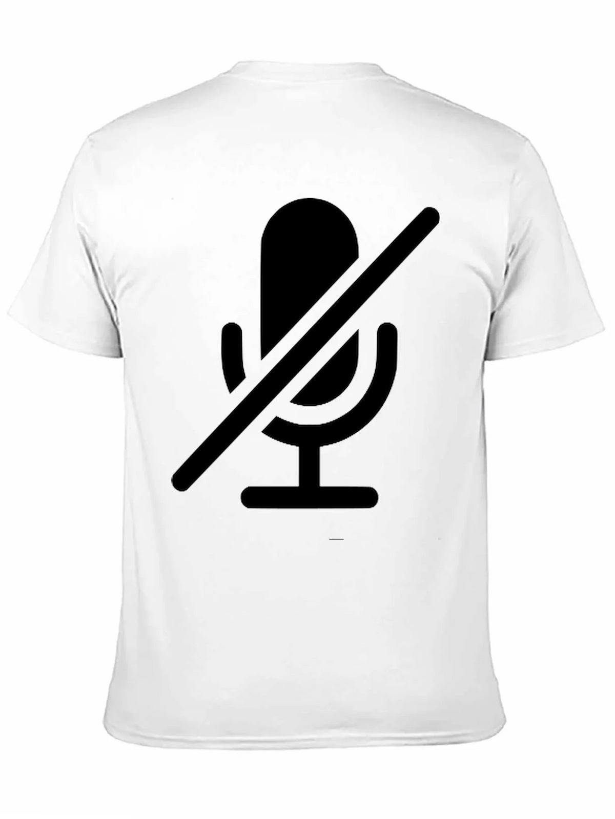 Muted Microphone Graphic Tee - Black Cotton Comfort product image 10