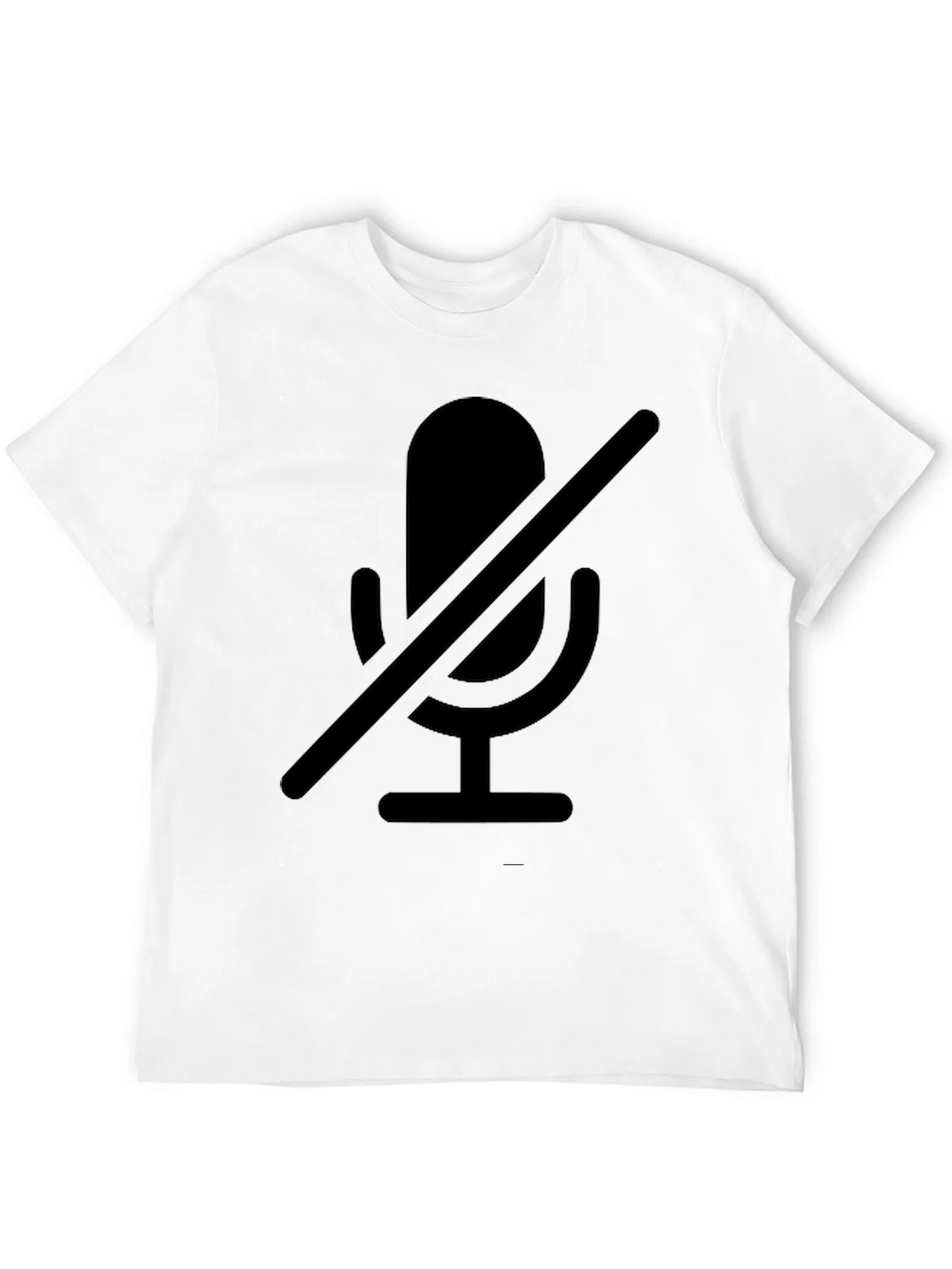 Muted Microphone Graphic Tee - Black Cotton Comfort product image 11
