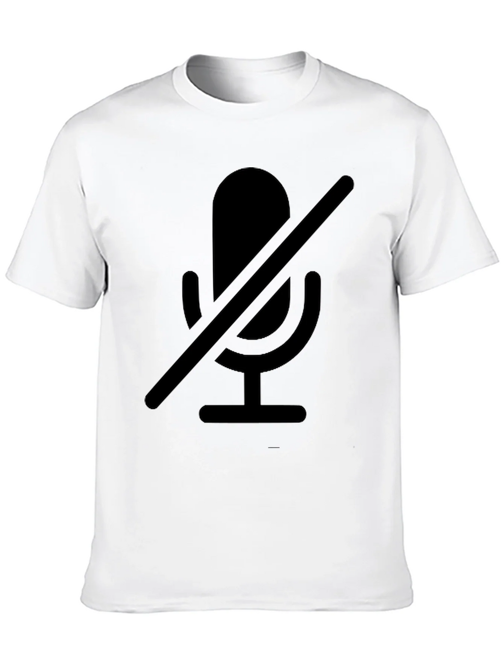 Muted Microphone Graphic Tee - Black Cotton Comfort product image 9