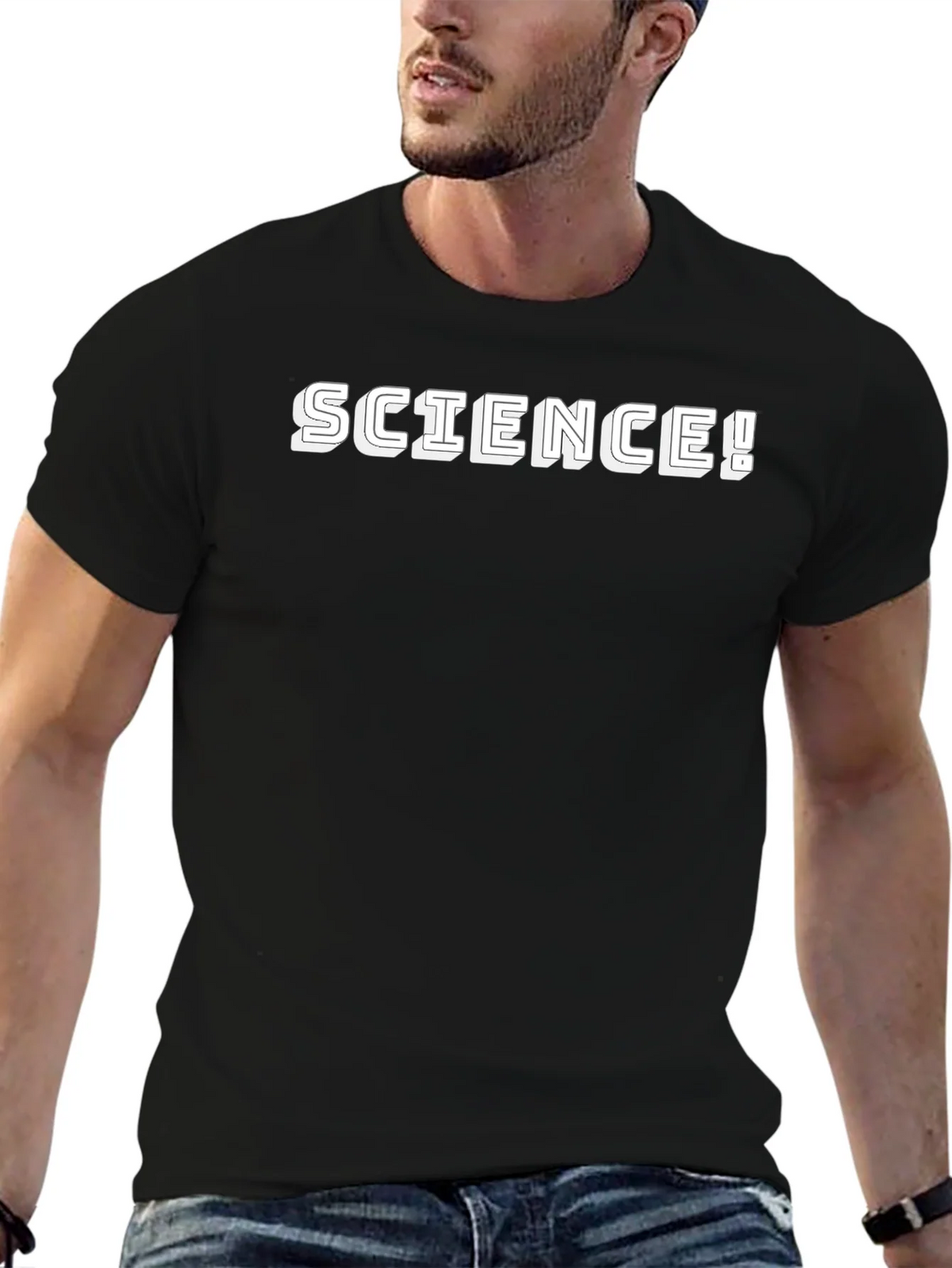 Science! Graphic T-Shirt - Black Unisex product image 6