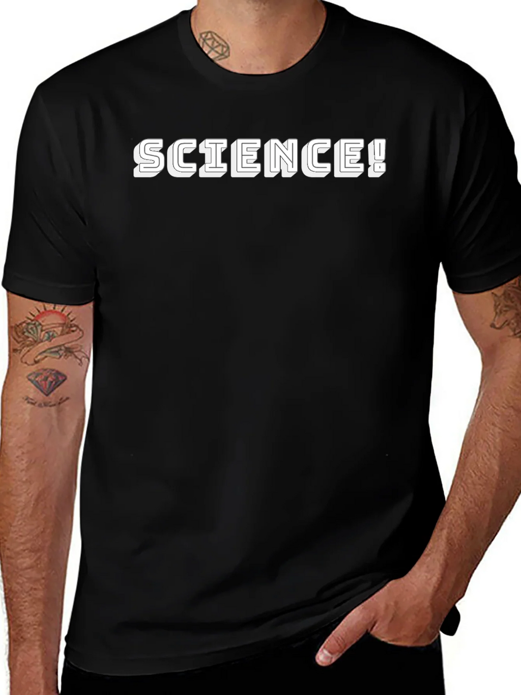 Science! Graphic T-Shirt - Black Unisex product image 1