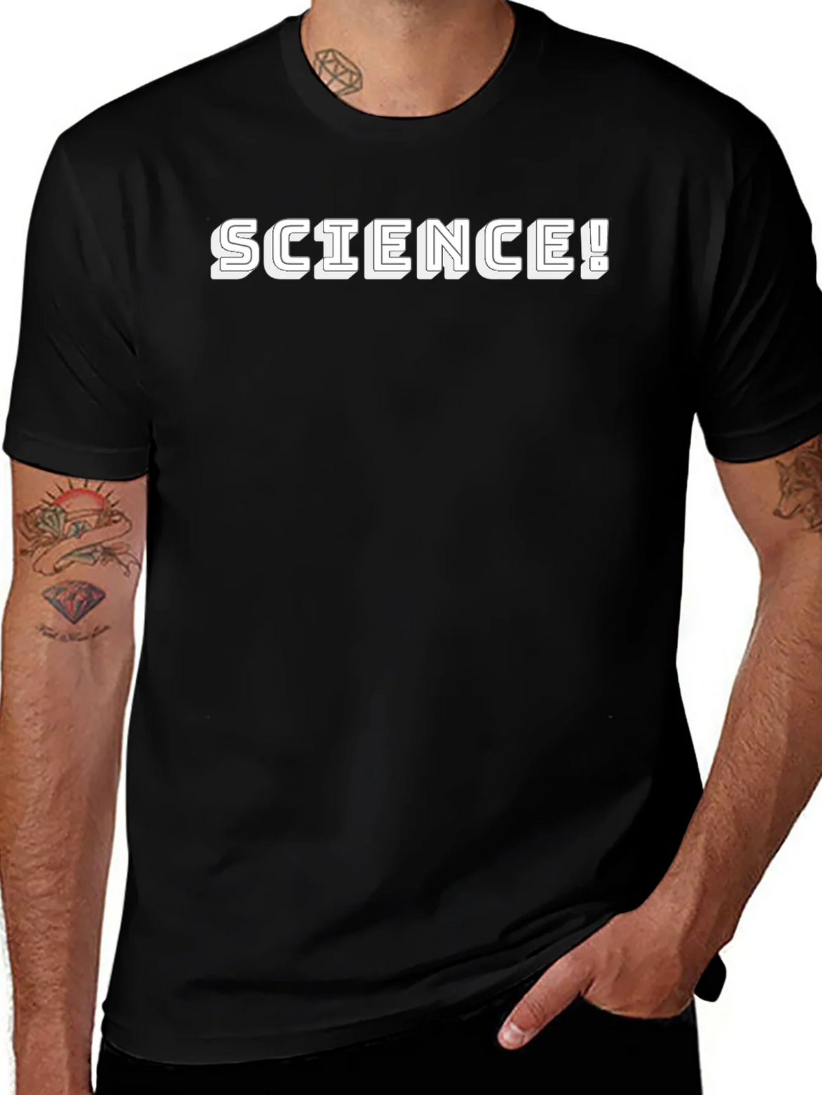 Science! Graphic T-Shirt - Black Unisex product image 1