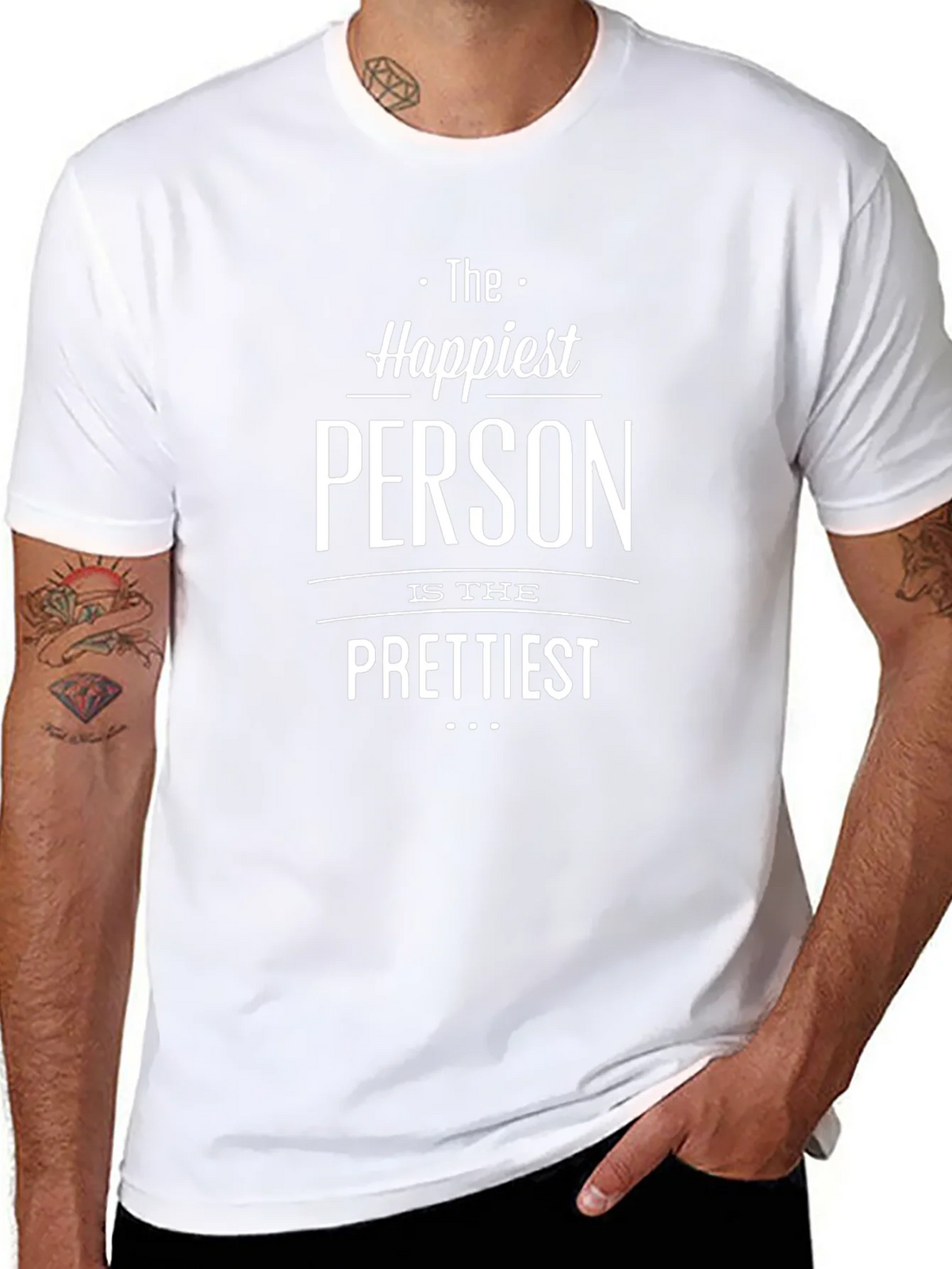 Happiest Person Prettiest T-Shirt - Black product image 7