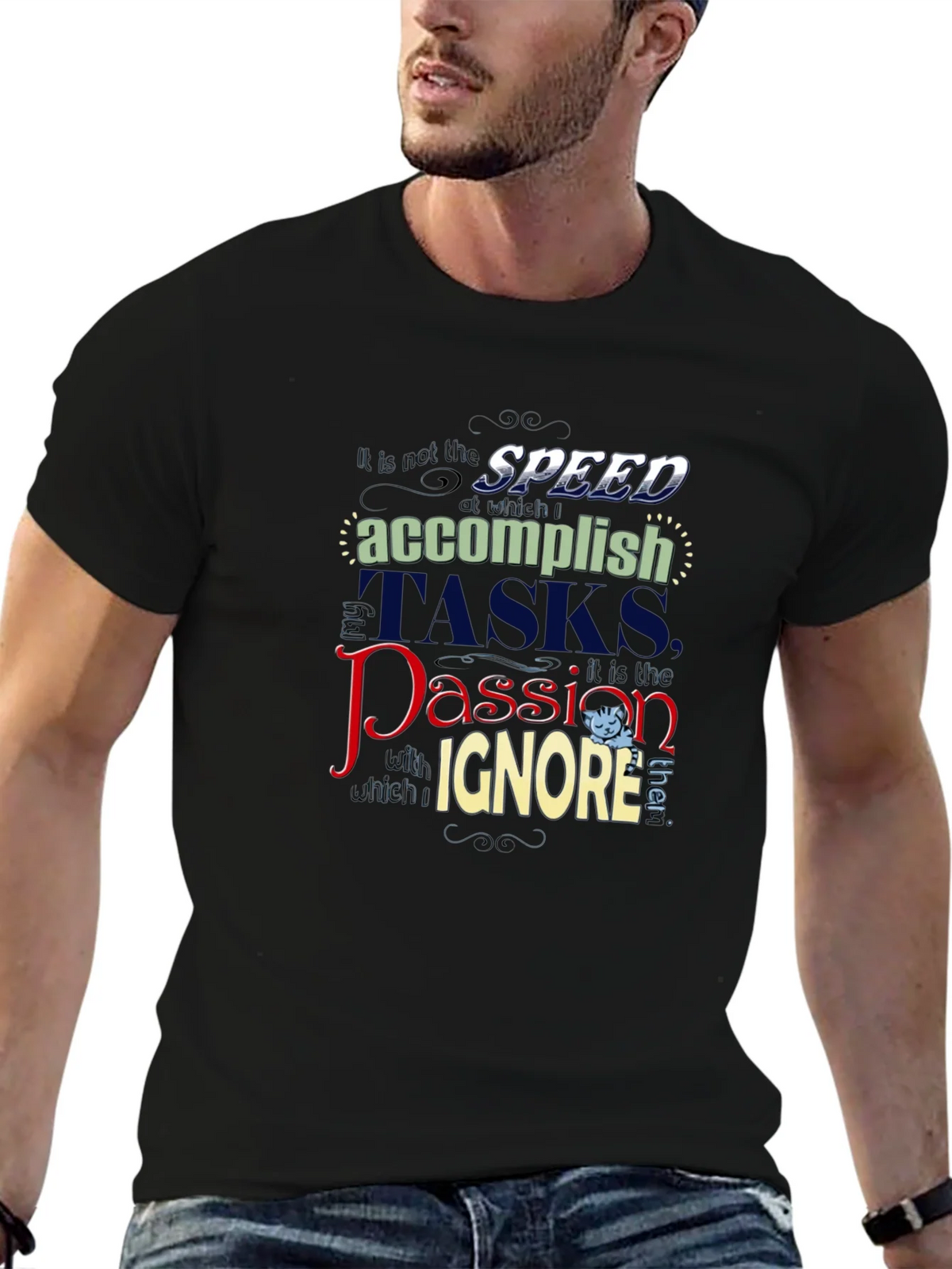 Speed Accomplish Graphic Tee - Black T-Shirt product image 6
