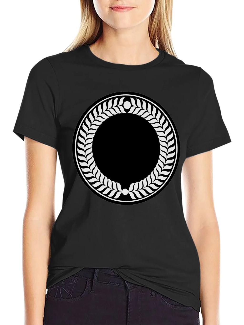 Laurel Wreath Graphic Black T-Shirt product image 2