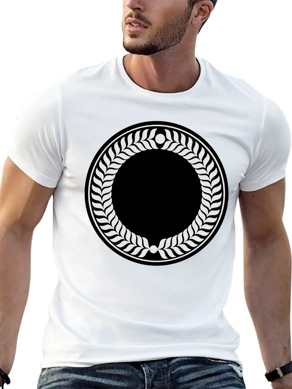 Laurel Wreath Graphic Black T-Shirt product image 12