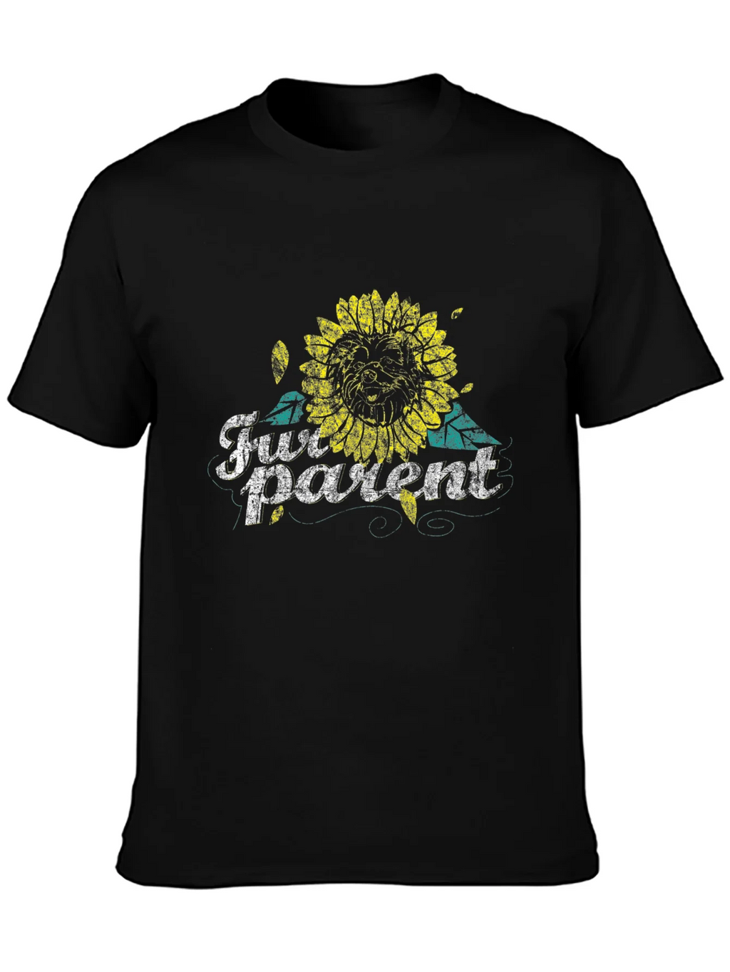 Fur Parent Sunflower Graphic Tee - Black product image 3