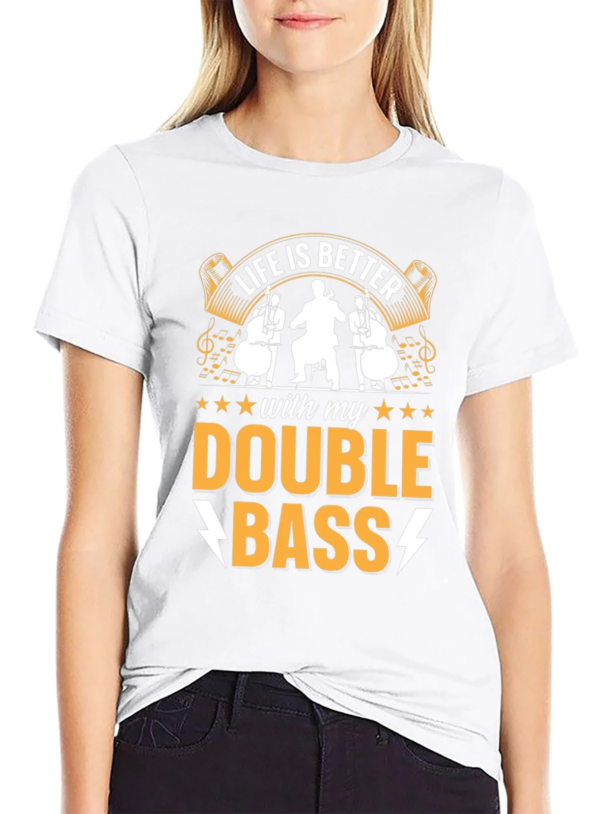 Life is Better with Double Bass T-Shirt product image 5