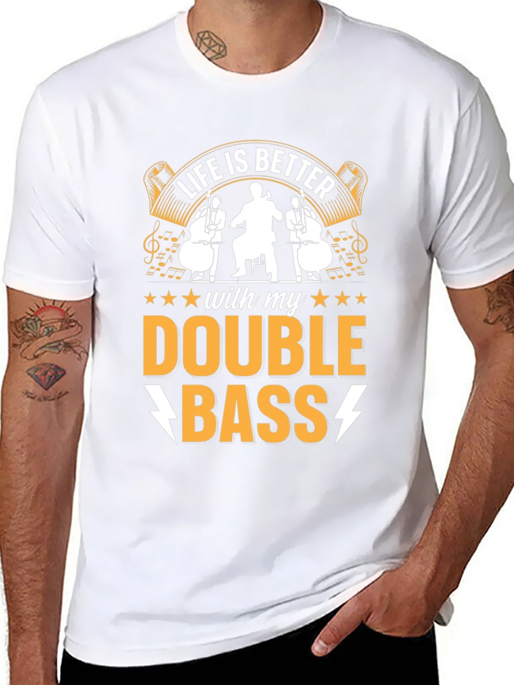 Life is Better with Double Bass T-Shirt product image 4