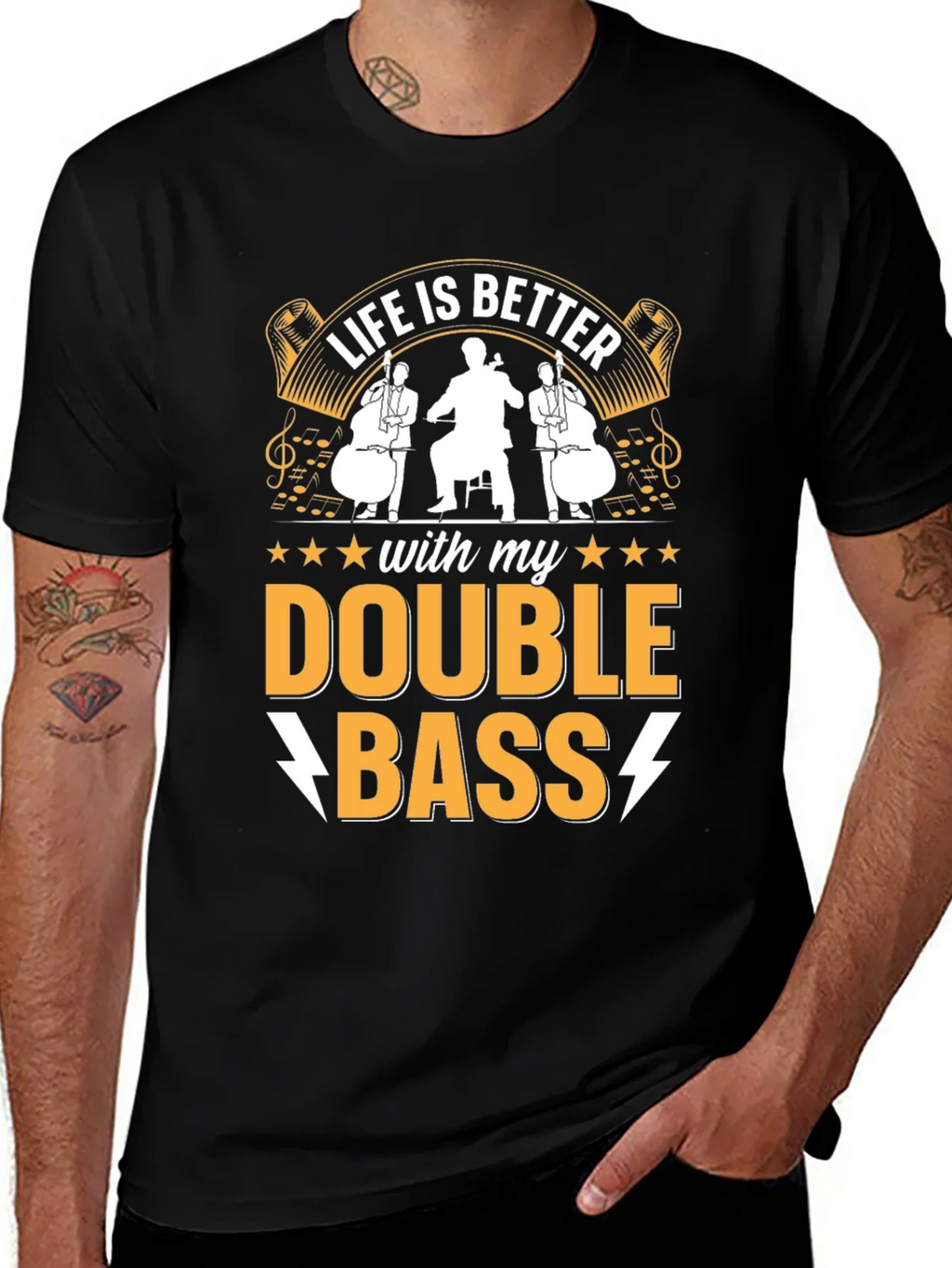 Life is Better with Double Bass T-Shirt product image 1