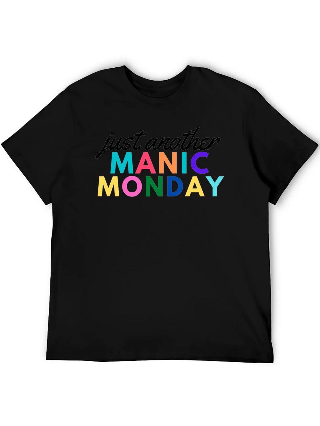 Manic Monday Graphic Tee - Black Cotton T-Shirt product image 5