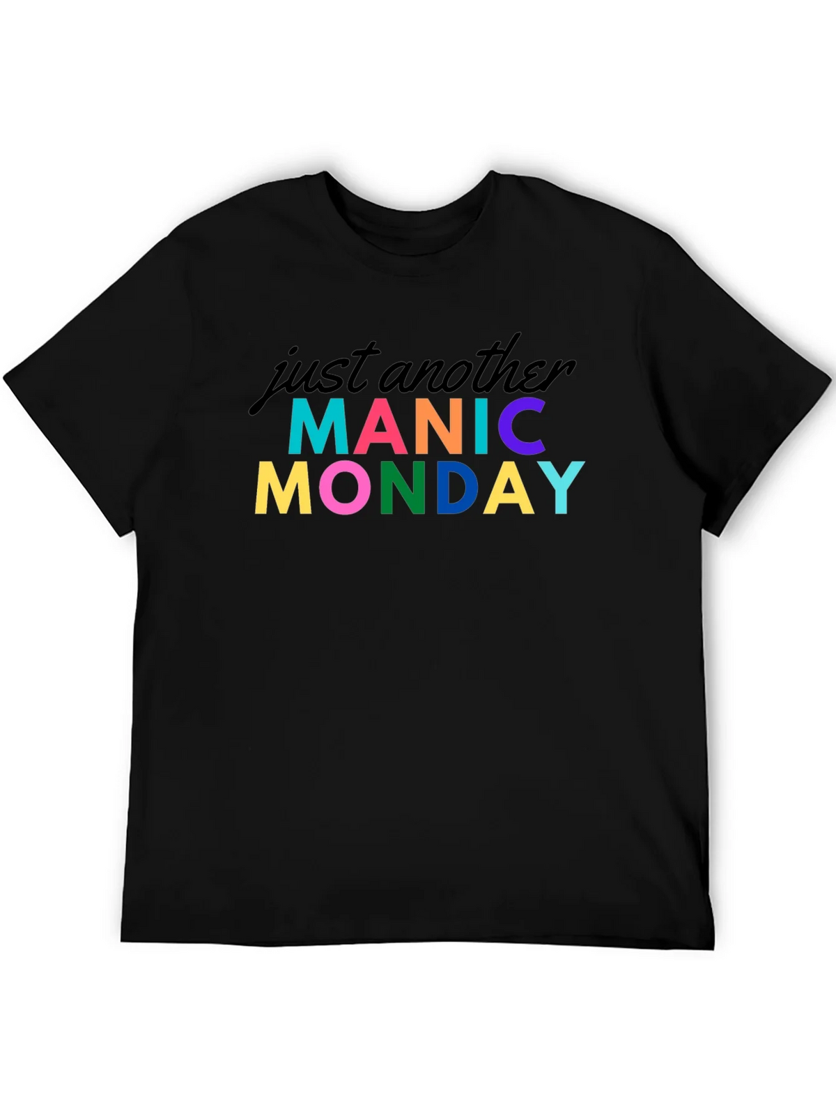 Manic Monday Graphic Tee - Black Cotton T-Shirt product image 5