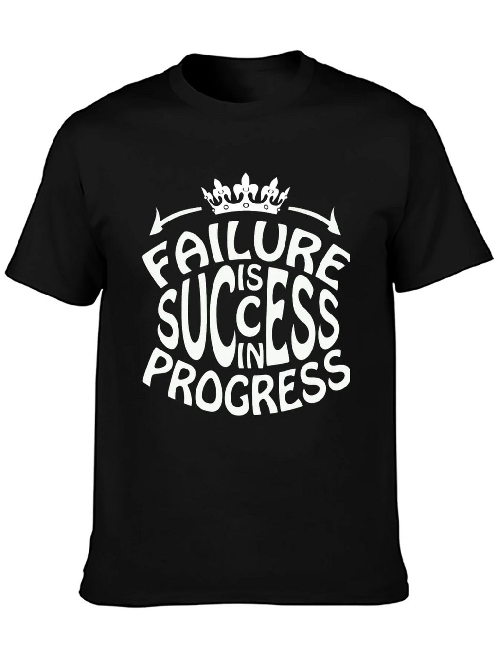 Failure is Success in Progress Black Graphic Tee product image 3