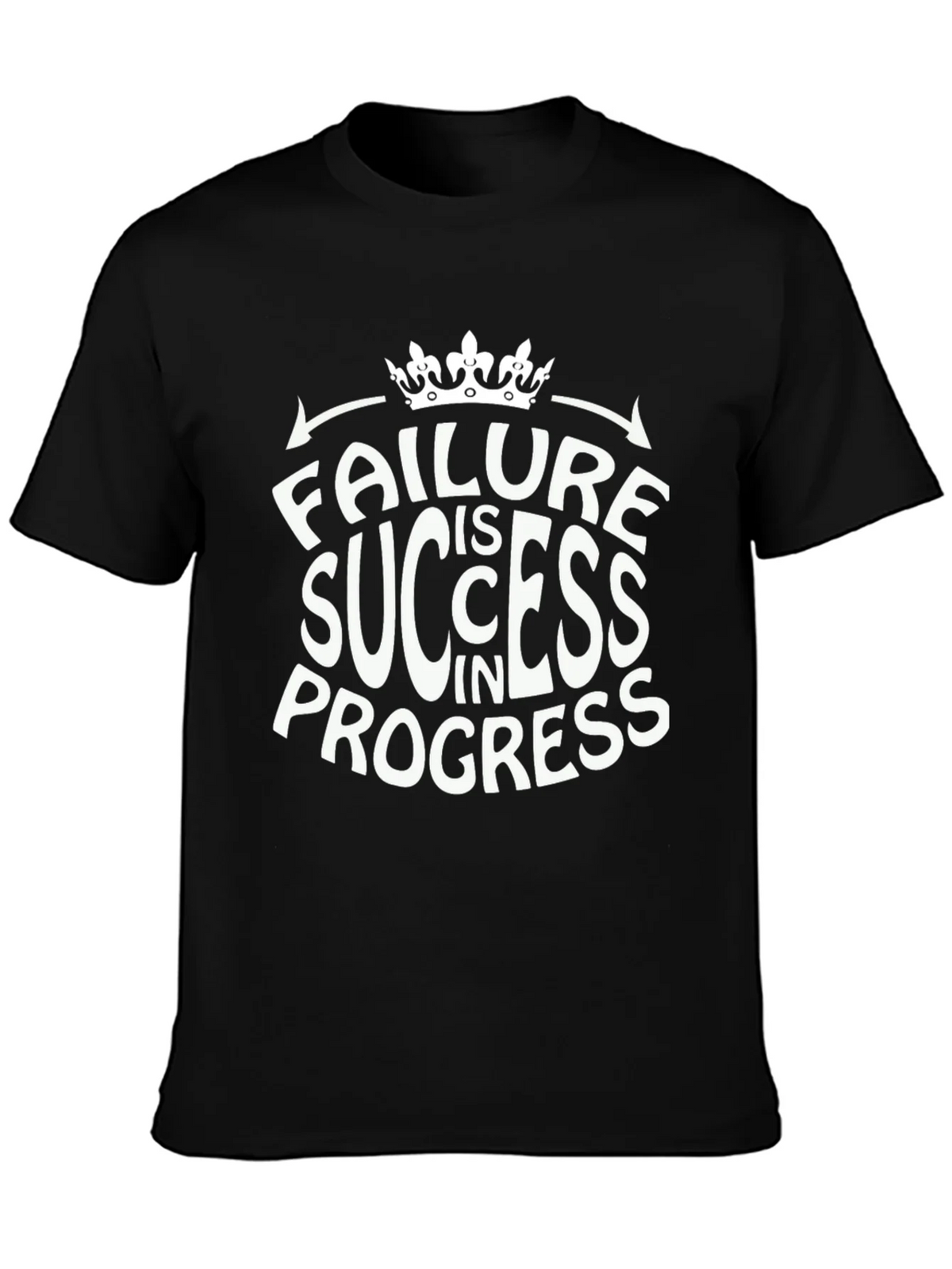Failure is Success in Progress Black Graphic Tee product image 3