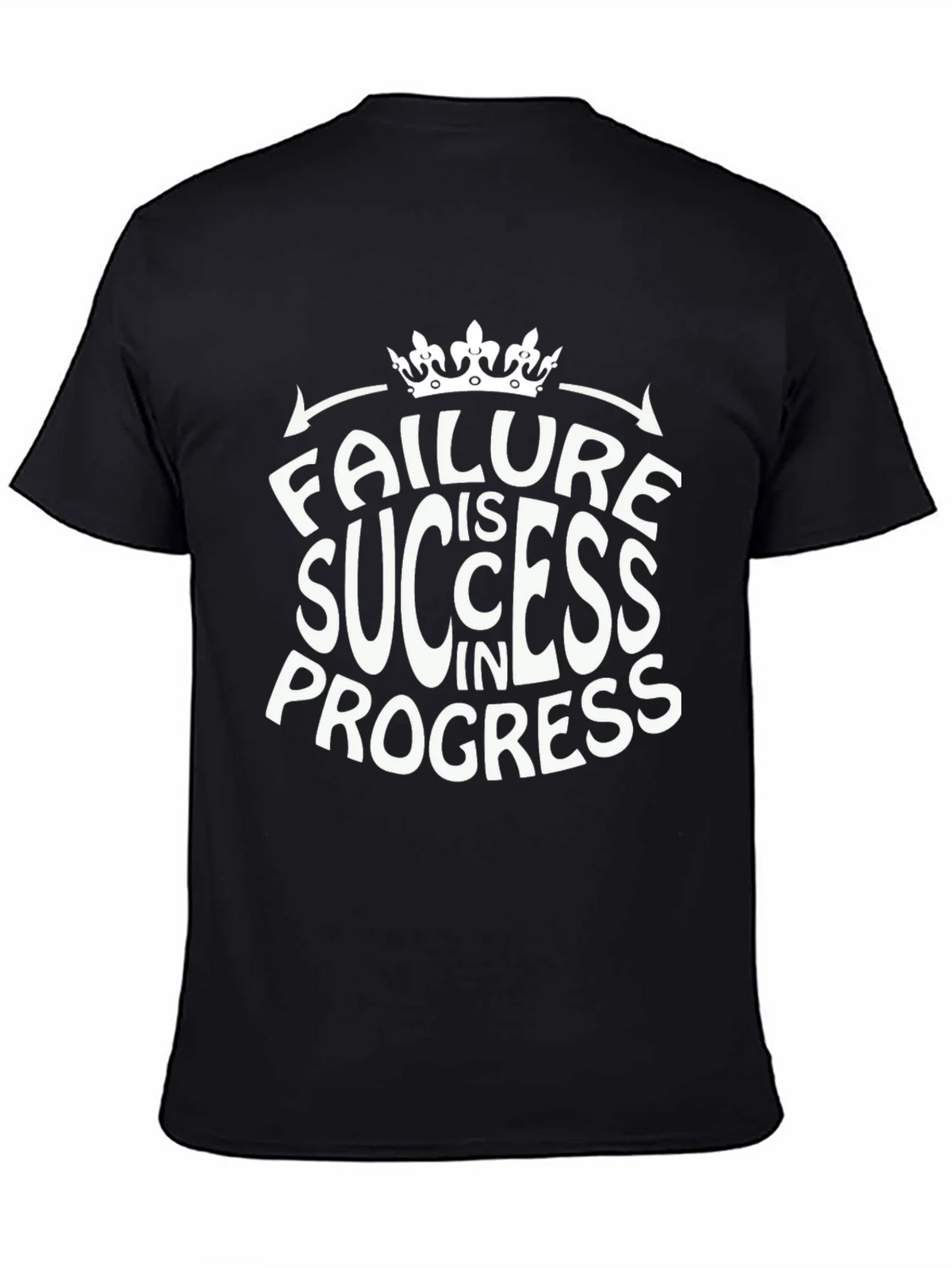 Failure is Success in Progress Black Graphic Tee product image 4