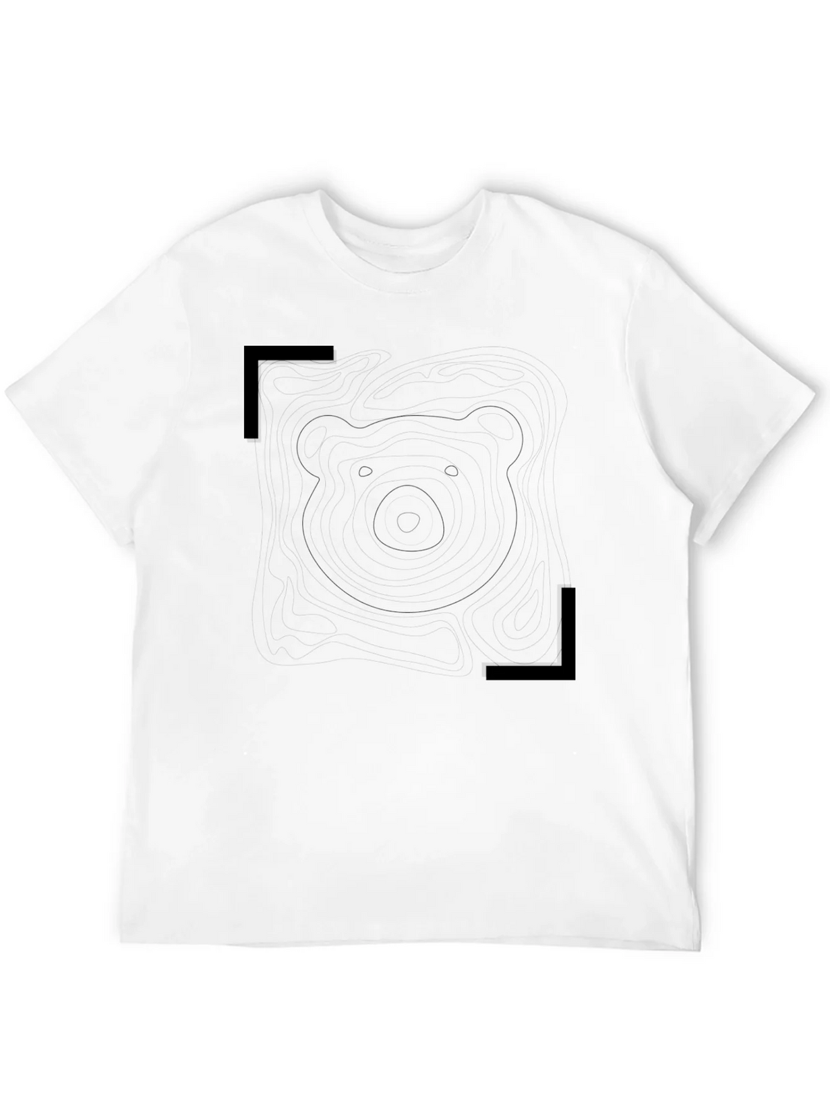 Mens Black Graphic Tee - Bear Outline Design product image 9