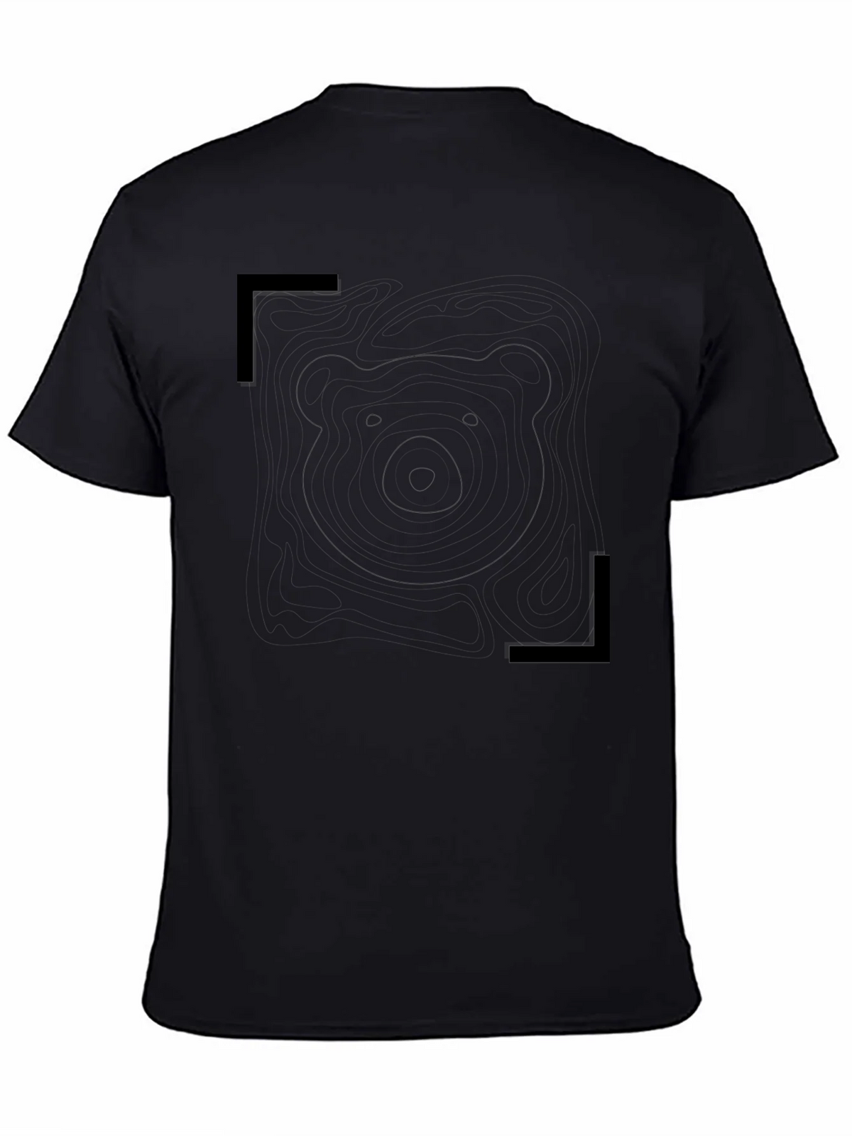 Mens Black Graphic Tee - Bear Outline Design product image 3