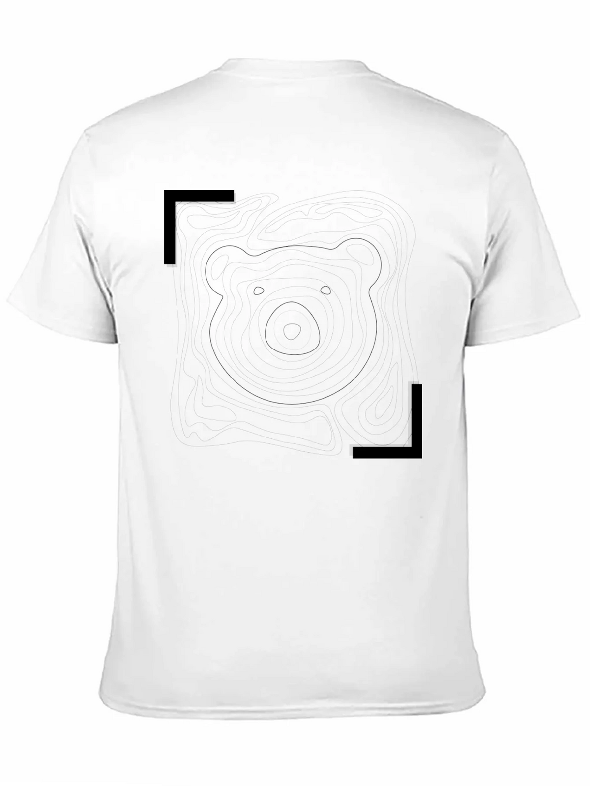 Mens Black Graphic Tee - Bear Outline Design product image 8