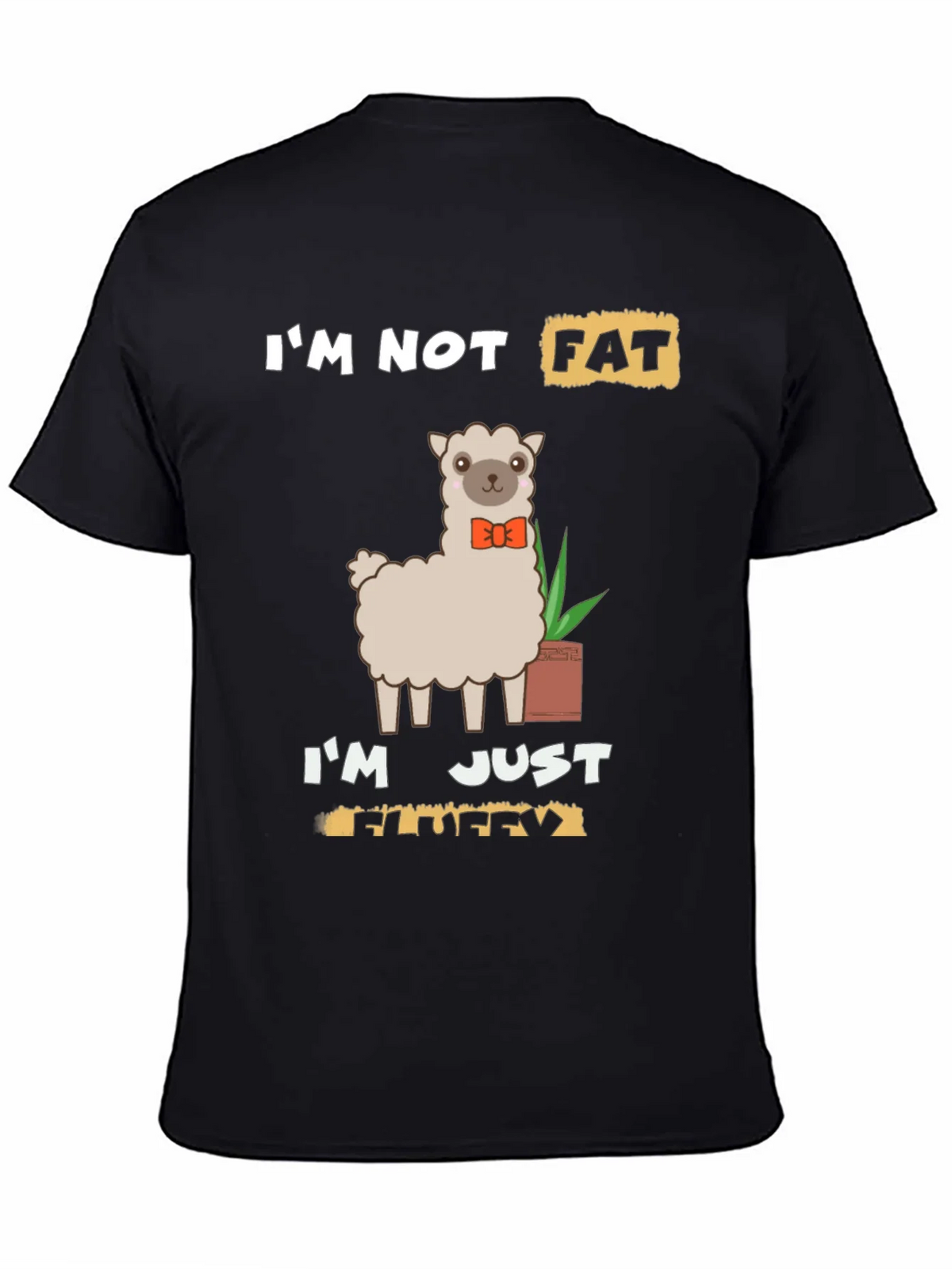 Funny Llama T-Shirt - Im Not Fat Im Fluffy product image 4