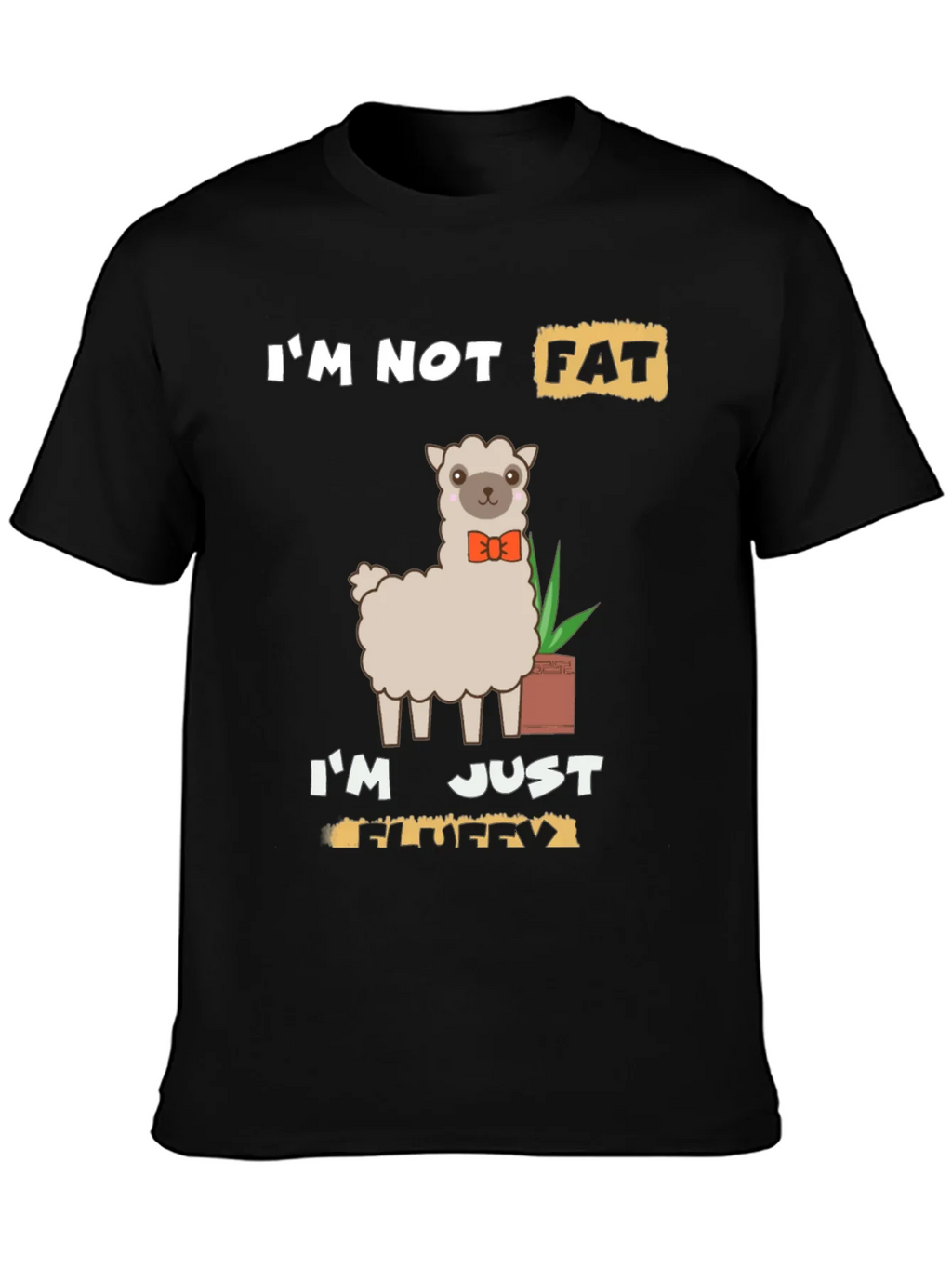Funny Llama T-Shirt - Im Not Fat Im Fluffy product image 3