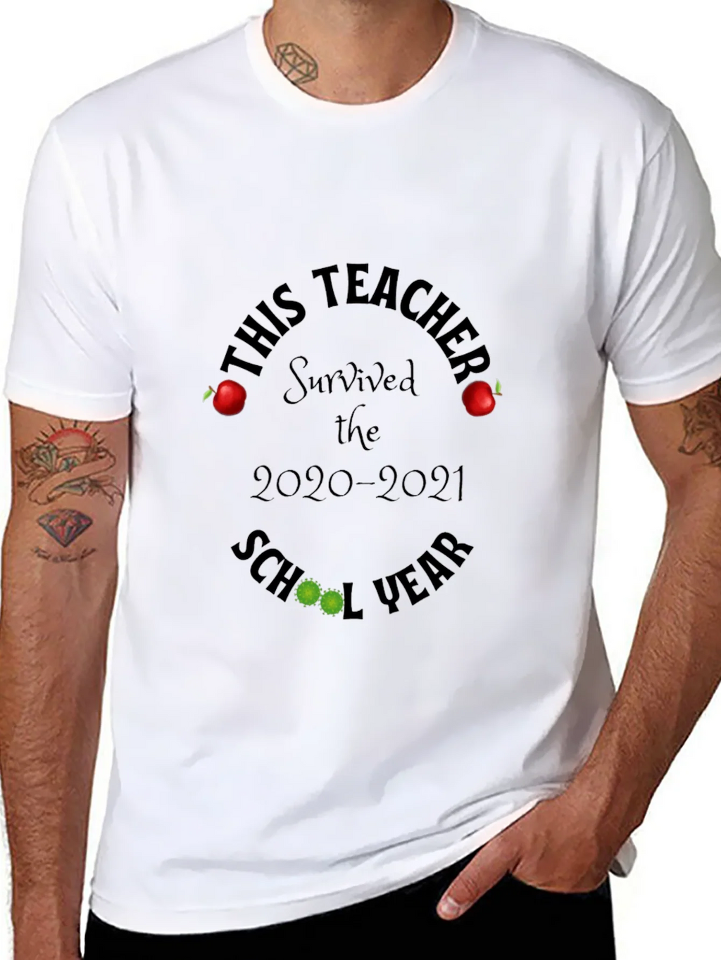 Teacher Survived 2020-2021 T-Shirt product image 7