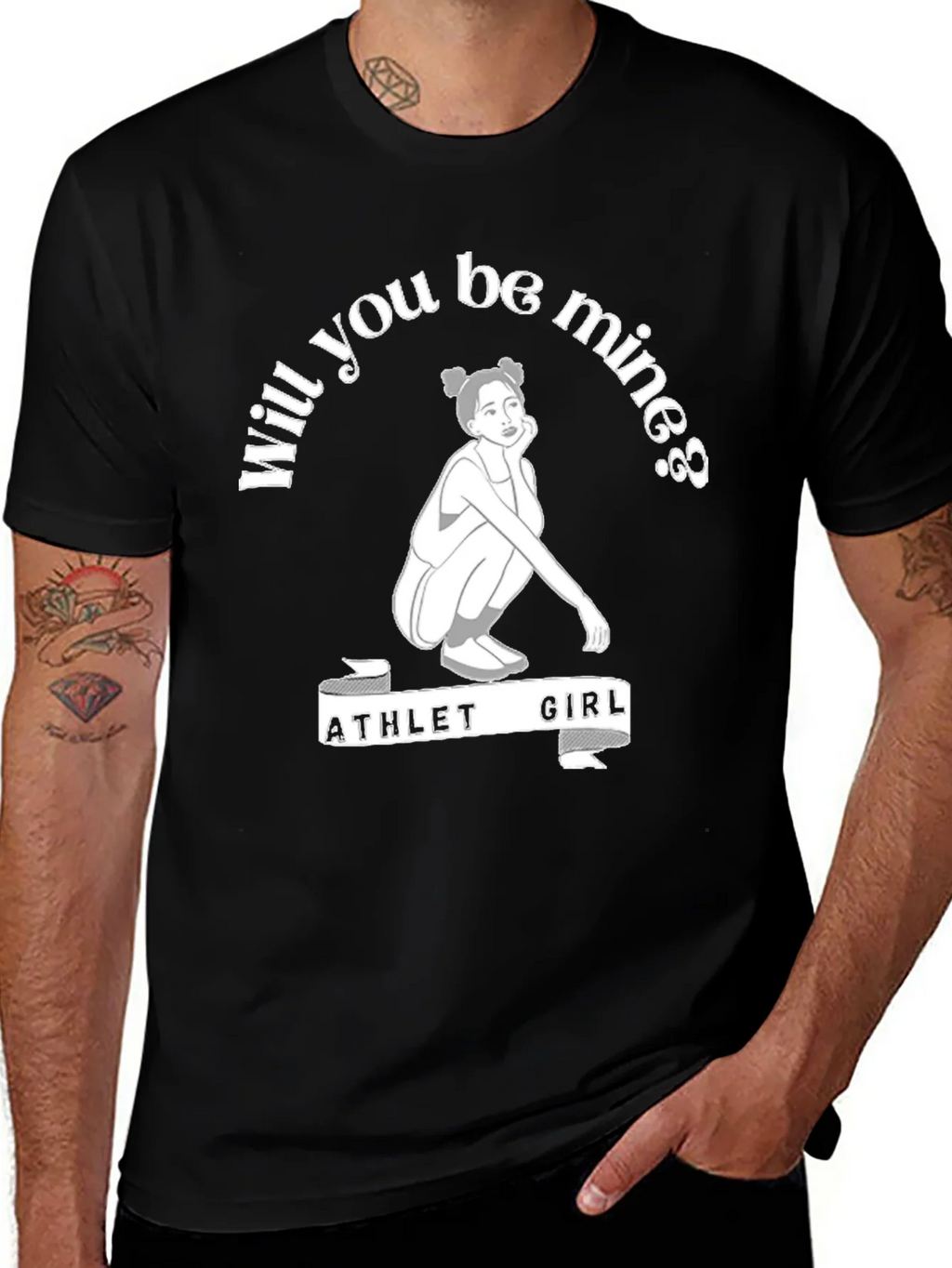 Athlete Girl Will You Be Mine T-Shirt product image 1