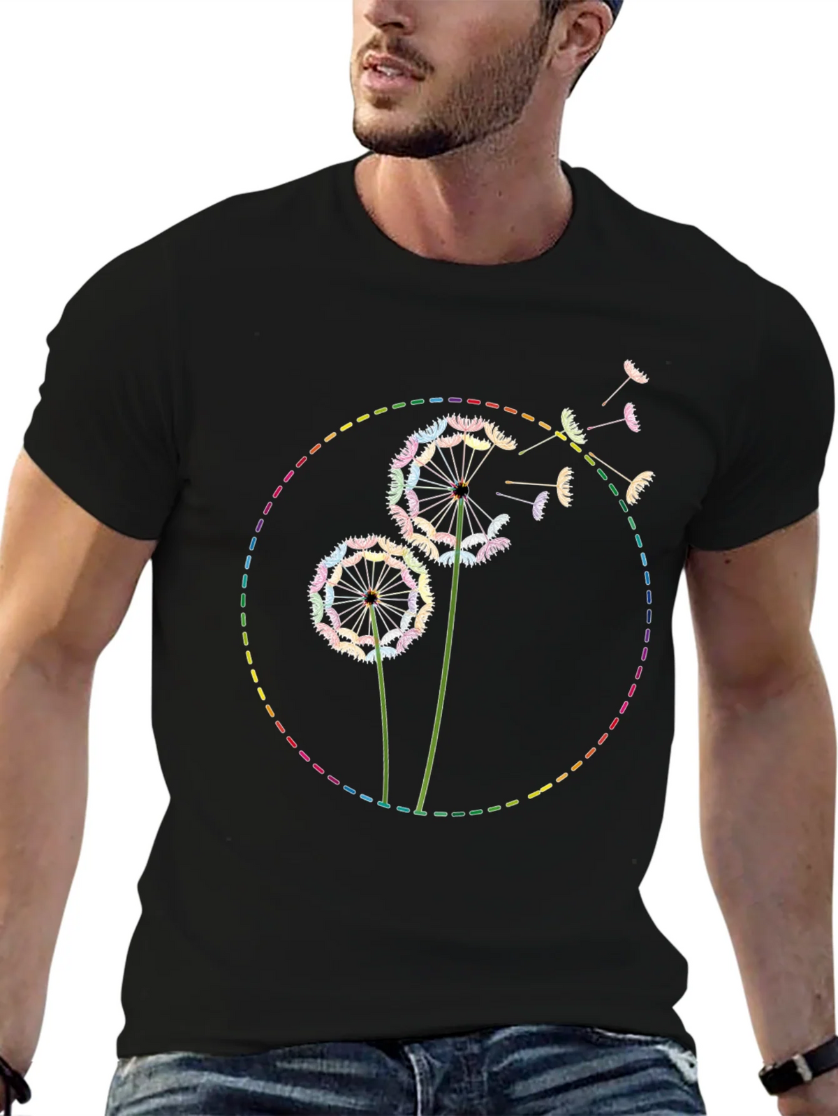 Rainbow Dandelion Graphic Tee - Soft Cotton Blend product image 4