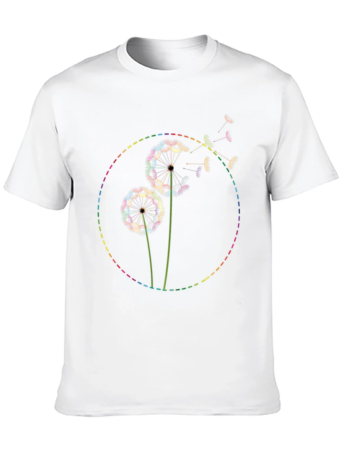 Rainbow Dandelion Graphic Tee - Soft Cotton Blend product image 7