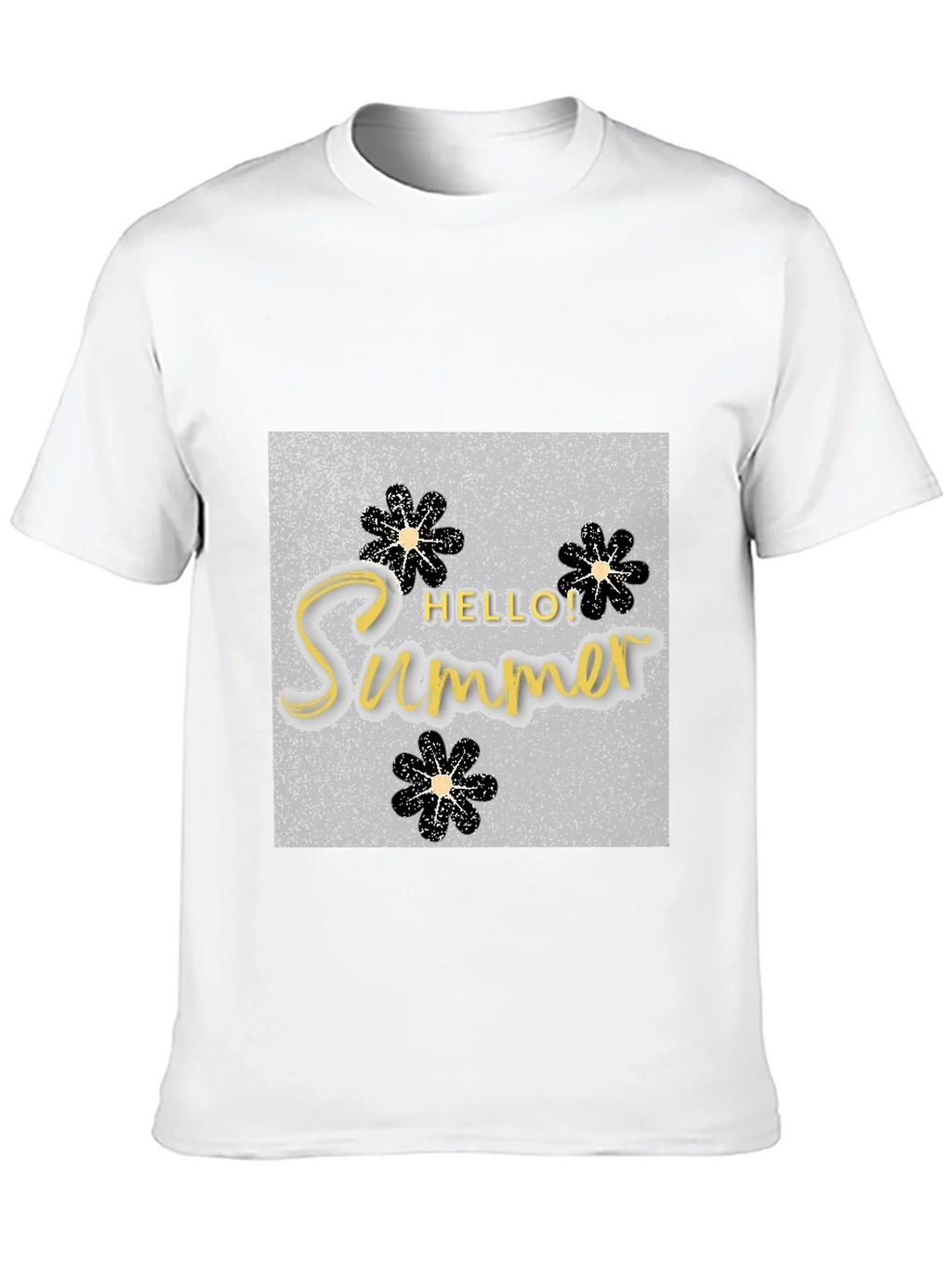 Hello Summer Black T-Shirt Graphic Tee product image 9