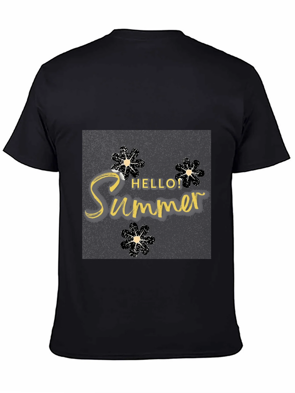 Hello Summer Black T-Shirt Graphic Tee product image 4