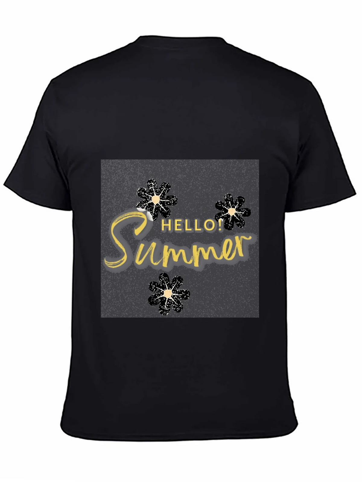 Hello Summer Black T-Shirt Graphic Tee product image 4