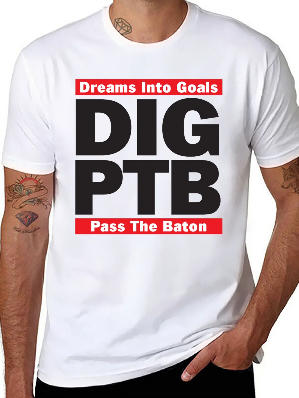 Dreams Into Goals T-Shirt - DIG PTB Pass The Baton product image 2