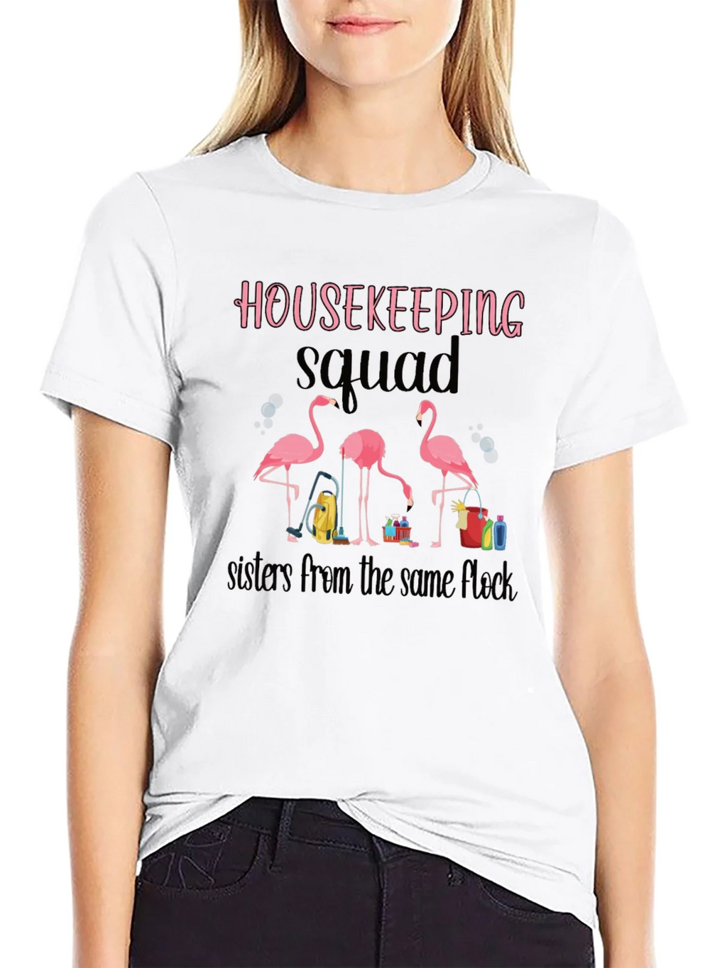 Housekeeping Squad Flamingo T-Shirt product image 8