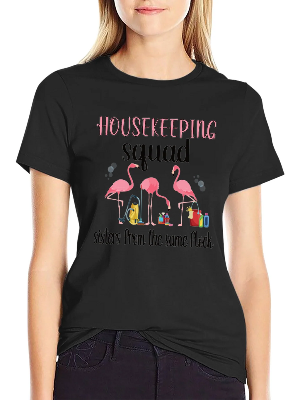 Housekeeping Squad Flamingo T-Shirt product image 2