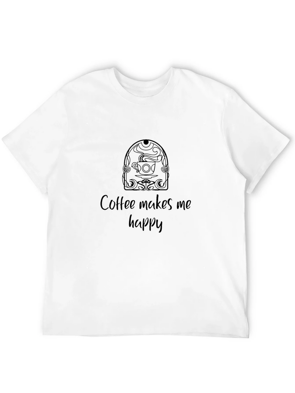 Coffee Makes Me Happy Black T-Shirt product image 10