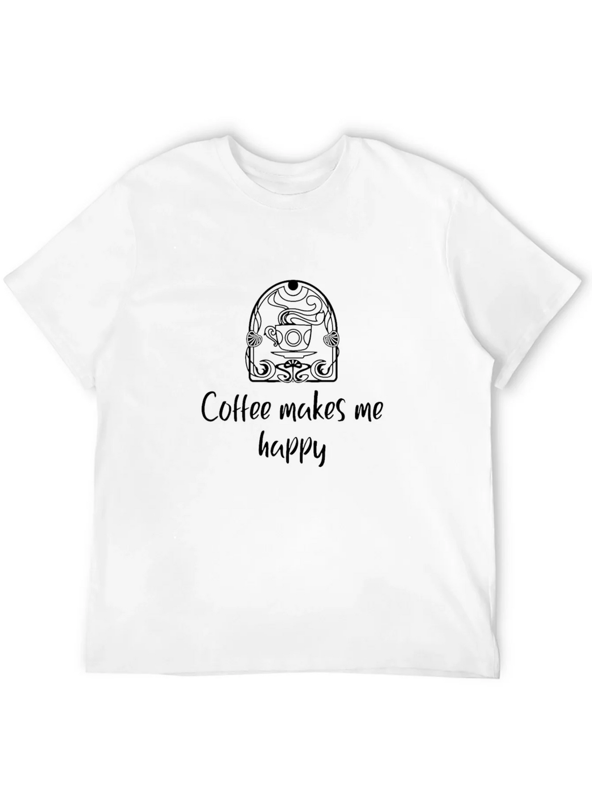 Coffee Makes Me Happy Black T-Shirt product image 10